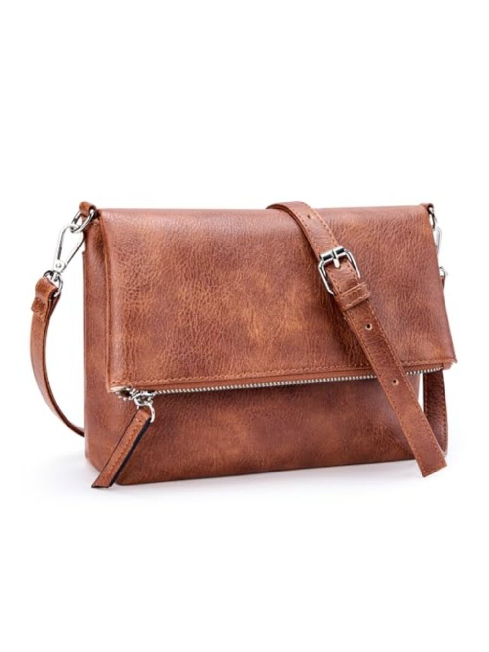 Vegan Leather PU Crossbody Bag Shoulder Bag Adjustable Strap